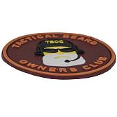 Нашивка ( шеврон патч patch ) тактическая TACTICAL BEARD OWNERS CLUB ( TBOC ) 3D PVC ( пластизоль ) на липучке D-6,5  красная (2504141) - ВОЕНТОРГ ТЫЛОВИК