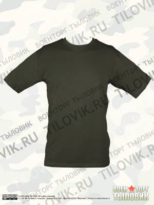 Футболка мужская короткий рукав, оливковая (1208091) - HAKKI.RU