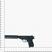 Пистолет GALAXY пневматический страйкбольный Walther PPS с глушителем магазин 8 шт калибр 6 мм (3219051) - ВОЕНТОРГ ТЫЛОВИК