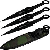 Нож метательный BOKER набор из 3-х ножей 65х13 в чехле шнур черный (3916011) - ВОЕНТОРГ ТЫЛОВИК
