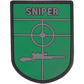 Нашивка ( шеврон патч patch ) тактическая SNIPER ( СНАЙПЕР ) 3D PVC ( пластизоль ) на липучке 7,5х6 зеленая (2504229) - ВОЕНТОРГ ТЫЛОВИК