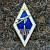 Знак нагрудный ( ромб ) об окончании МАИ закрутка (2301563) - HAKKI