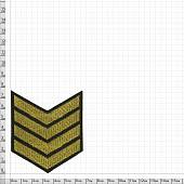 Знак - годичка ( нашивка шеврон ) нарукавный за выслугу лет ( по годам службы ) 4 года вышитый (2508103) - ВОЕНТОРГ ТЫЛОВИК