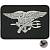 Нашивка ( шеврон патч patch ) тактическая Us Navy Seal Team Trident 3D PVC на липучке 7х5 черная (2504033) - HAKKI