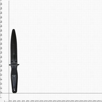Нож тренировочный Штык резиновый твердый черный (3912003) - HAKKI.RU