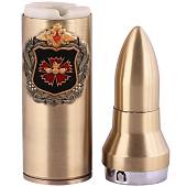 Зажигалка настольная с пепельницей " Снаряд " с символикой ГРУ ГШ ВС РФ(4403098) - ВОЕНТОРГ ТЫЛОВИК