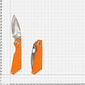 Нож складной STRIDER KNIVES с клипсой оранжевый (3914047)  - ВОЕНТОРГ ТЫЛОВИК