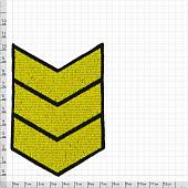 Знак - годичка ( нашивка шеврон ) нарукавный за выслугу лет ( по годам службы ) 15 лет вышитый (2508040) - ВОЕНТОРГ ТЫЛОВИК