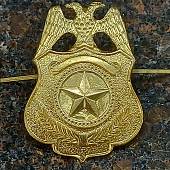 Кокарда Охрана / звезда с орлом золотистая (2105038) - ВОЕНТОРГ ТЫЛОВИК