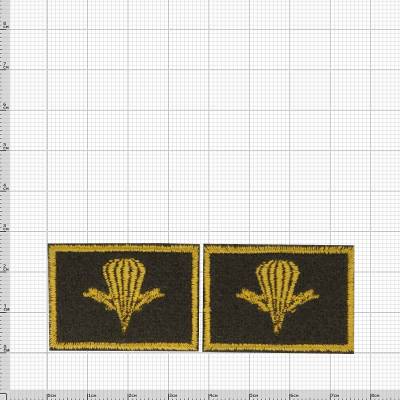 Эмблема ( нашивка знак ) петличная ( петлица ) ВДВ вышитая оливковая (2505004) - HAKKI.RU