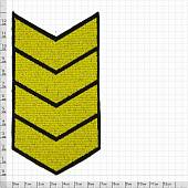 Знак - годичка ( нашивка шеврон ) нарукавный за выслугу лет ( по годам службы ) 20 лет вышитый (2508045) - ВОЕНТОРГ ТЫЛОВИК