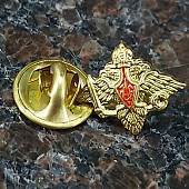 Знак фрачный Министерство обороны ( ВС РФ ) 13х17 мм малый золотистый (2302083) - ВОЕНТОРГ ТЫЛОВИК