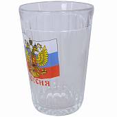 Стакан граненый с символикой Герб России ( триколор ) (4609072) - ВОЕНТОРГ ТЫЛОВИК