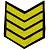 Знак - годичка ( нашивка шеврон ) нарукавный за выслугу лет ( по годам службы ) 4 года вышитый на липучке (2508004) - HAKKI