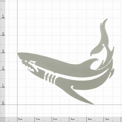 Наклейка металлизированная Акула ( Shark ) 5,5х3 (4420056) - HAKKI.RU