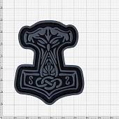 Нашивка ( шеврон патч patch ) тактическая Молот Тора 3D PVC ( пластизоль ) на липучке 5,8х7 черная (2504253) - ВОЕНТОРГ ТЫЛОВИК