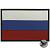 Нашивка ( шеврон патч patch ) тактическая флаг RUSSIA Россия ( триколор ) 3D PVC ( пластизоль ) на липучке 9х6 черная (2504037) - HAKKI