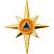 Эмблема ( знак ) петличная ( петлица ) МЧС России золотистая (2102988) - HAKKI