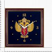 Часы настенные ФСКН России вышитые на бархате 35х35 (4102030) - ВОЕНТОРГ ТЫЛОВИК