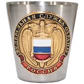Набор подарочный с символикой ФСО России / Герб ( орел ) РФ ( фляга 9 OZ - 270 мл + стопки 4х30 мл + лейка ) (4801927) - ВОЕНТОРГ ТЫЛОВИК