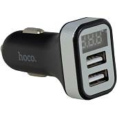 Автомобильное зарядное устройство HOCO ( ХОКО ) для телефона USB 2 разъема с дисплеем черное (11050011) - ВОЕНТОРГ ТЫЛОВИК