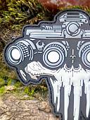 Нашивка ( шеврон патч patch ) тактическая ЧЕРЕП В ПНВ DARKNESS 3D PVC на липучке 9х9 черная (2504438) - ВОЕНТОРГ ТЫЛОВИК