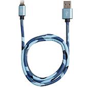 Кабель ( провод ) для зарядки телефона USB / Apple камуфлированный синий (4002004) - ВОЕНТОРГ ТЫЛОВИК