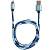 Кабель ( провод ) для зарядки телефона USB / Apple камуфлированный синий (4002004) - HAKKI