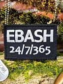 Нашивка ( шеврон патч patch ) тактическая EBASH 24/7/365 вышитая на липучке 75х50 черная (2509930) - ВОЕНТОРГ ТЫЛОВИК
