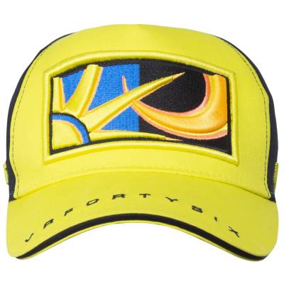 Бейсболка VR46 VRFORTYSIX вышитая черно-желтая (1401129) - HAKKI.RU