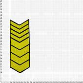 Знак - годичка ( нашивка шеврон ) нарукавный за выслугу лет ( по годам службы ) 24 года вышитый на липучке (2508024) - ВОЕНТОРГ ТЫЛОВИК