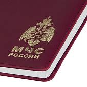 Ежедневник с символикой МЧС России недатированный А5 136 л 19-22 золото бордовый (4302923) - ВОЕНТОРГ ТЫЛОВИК
