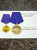 Медаль МВД РФ - ЗА ДОБЛЕСТЬ В СЛУЖБЕ (2401089) - ВОЕНТОРГ ТЫЛОВИК
