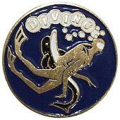 Знак фрачный Diving ( Дайвинг ) курсы аквалангистов закрутка синий (2302119) - ВОЕНТОРГ ТЫЛОВИК