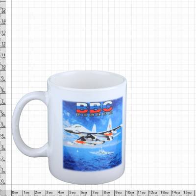 Кружка керамическая с символикой ВВС России белая (4601126) - HAKKI.RU