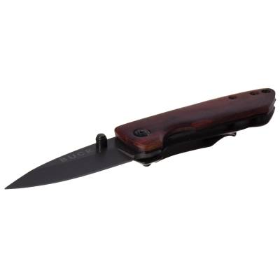 Нож складной BUCK с клипсой коричневый (3914040)  - HAKKI.RU