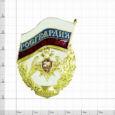 Знак нагрудный ФСВНГ ( Росгвардия ) России закрутка (2301532) - HAKKI.RU