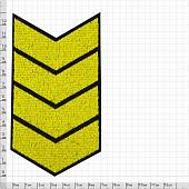 Знак - годичка ( нашивка шеврон ) нарукавный за выслугу лет ( по годам службы ) 20 лет вышитый на липучке (2508020) - ВОЕНТОРГ ТЫЛОВИК