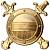 Эмблема ( знак ) петличная ( петлица ) Внутренние войска МВД золотистая (2102125) - HAKKI