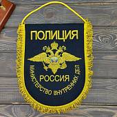 Вымпел с символикой Полиция МВД России большой вышитый 25х32 черный (4504043) - ВОЕНТОРГ ТЫЛОВИК