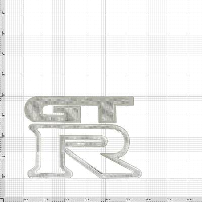 Наклейка металлизированная ДжиТи Эр ( GT R ) 6х4 (4420057) - HAKKI.RU