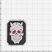 Нашивка ( шеврон патч patch ) тактическая Череп 3D PVC ( пластизоль ) на липучке 5х4 черная (2504230) - ВОЕНТОРГ ТЫЛОВИК