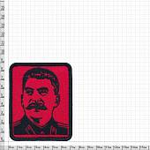 Нашивка ( шеврон патч patch ) тактическая портрет Сталина вышитая на липуче 9х7 красная (2509123) - ВОЕНТОРГ ТЫЛОВИК