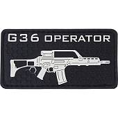 Нашивка ( шеврон патч patch ) тактическая G36 OPERATOR 3D PVC ( пластизоль ) на липучке 8х4 черная (2504255) - ВОЕНТОРГ ТЫЛОВИК