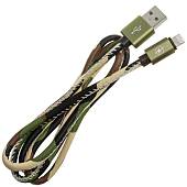 Кабель ( провод ) для зарядки телефона USB / Apple камуфлированный зеленый (4002002) - ВОЕНТОРГ ТЫЛОВИК