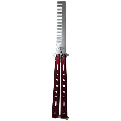 Расческа - бабочка Benchmade складная бордовая (3508998) - HAKKI.RU