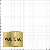 Бляха ( пряжка ) с гравировкой POLICIA латунная золотистая (1602004) - ВОЕНТОРГ ТЫЛОВИК