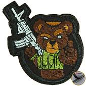 Нашивка ( шеврон патч patch ) тактическая Мишка с М416 вышитая на липучке 7х8 черная (2509494) - ВОЕНТОРГ ТЫЛОВИК