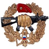 Барельеф герб с символикой Спецназ ВВ МВД России 14х13 золотистый (4419006) - ВОЕНТОРГ ТЫЛОВИК