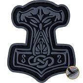 Нашивка ( шеврон патч patch ) тактическая Молот Тора 3D PVC ( пластизоль ) на липучке 5,8х7 черная (2504253) - ВОЕНТОРГ ТЫЛОВИК